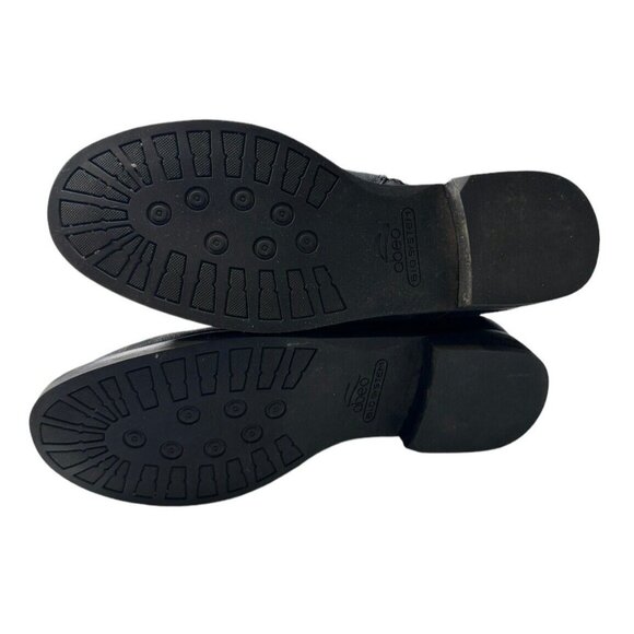 Abeo Yana Ankle Boots Women's 7.5 Black Nubuck Leather Comfort Side Zip Moto - Picture 10 of 10